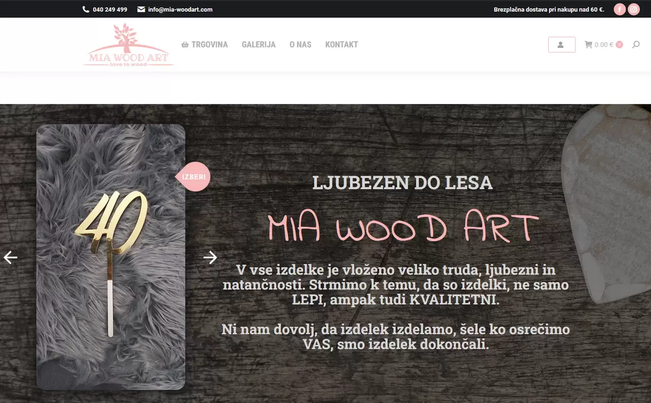 Vzdrževanje in on-site optimizacija Mia Woodart