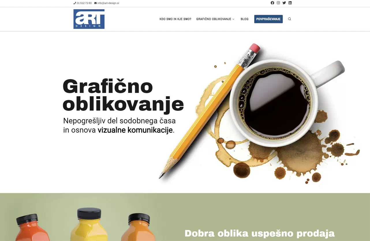 Vzdrževanje in on-site optimizacija Grafično oblikovanje.net